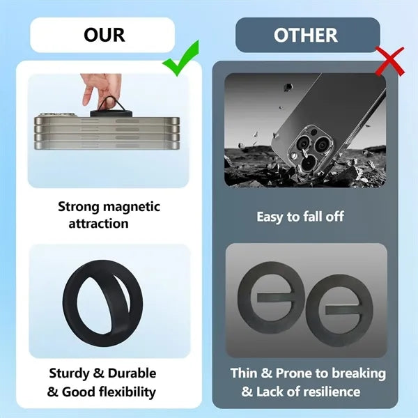 Magnetic Silicone Ring Phone Holder Rotating Grip