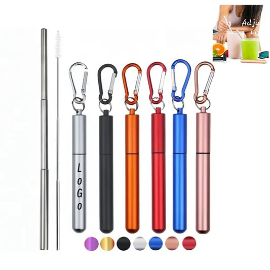 Portable Collapsible Straw Set
