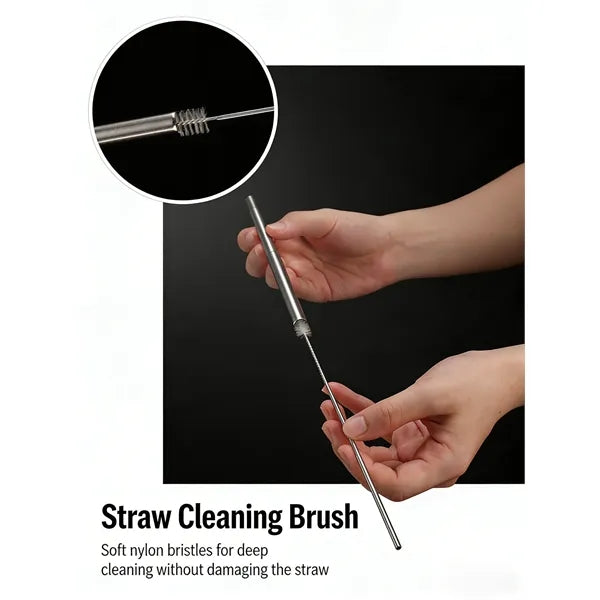 Portable Collapsible Straw Set