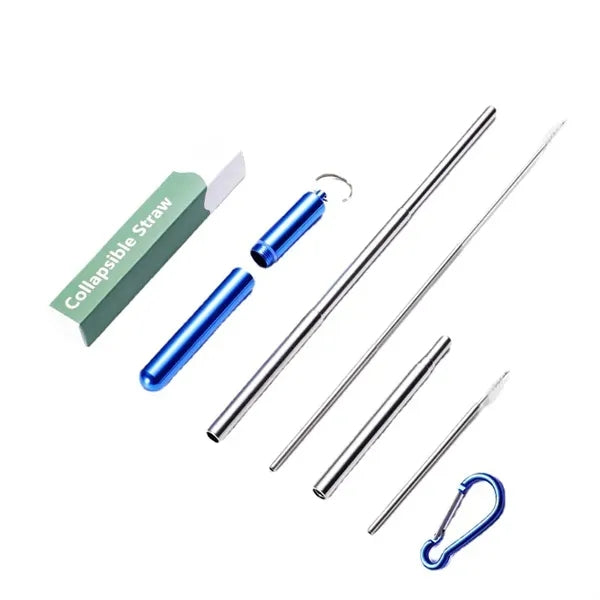 Portable Collapsible Straw Set