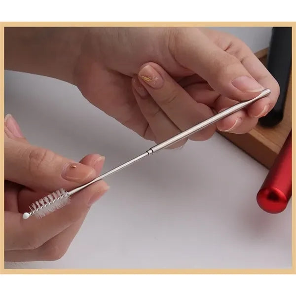 Portable Collapsible Straw Set