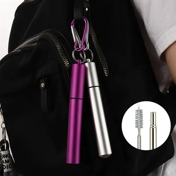 Portable Collapsible Straw Set