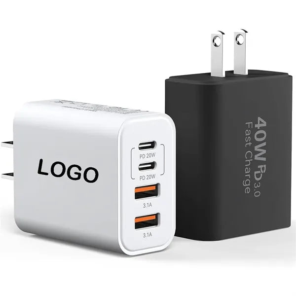 USB C Wall Charger Block 40W 4-Port