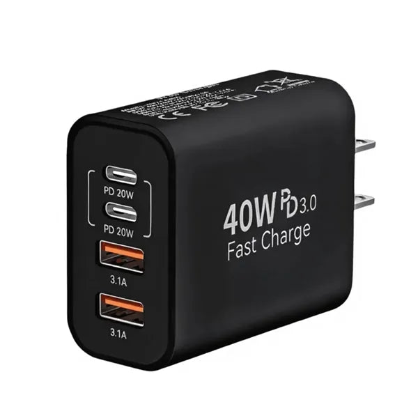 USB C Wall Charger Block 40W 4-Port