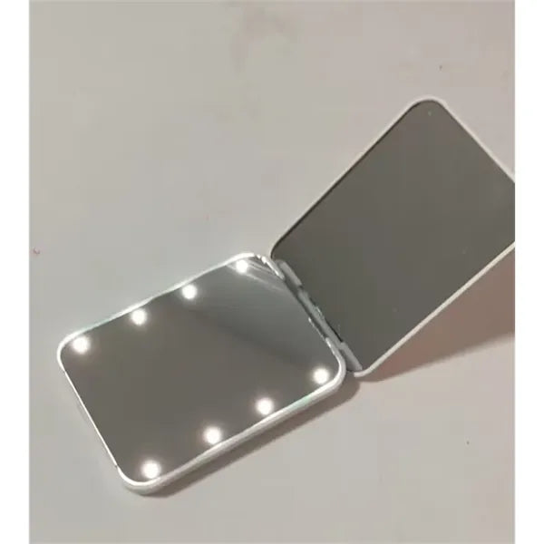 Folding LED Cosmetic Mirror with 2X Magnifier