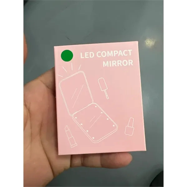 Folding LED Cosmetic Mirror with 2X Magnifier