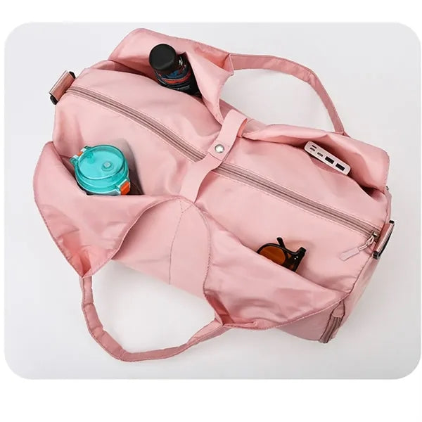 Gym Duffel Bag with Yoga Mat Holder and Shoe Compartment