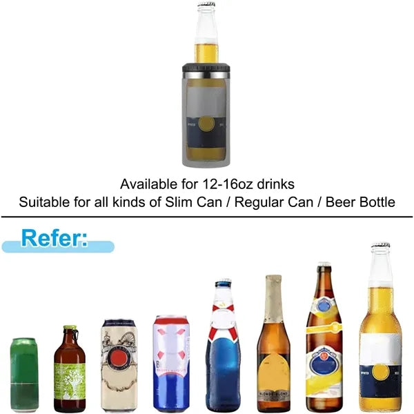 12 Oz Stainless Steel Insulated Slim Can Cooler