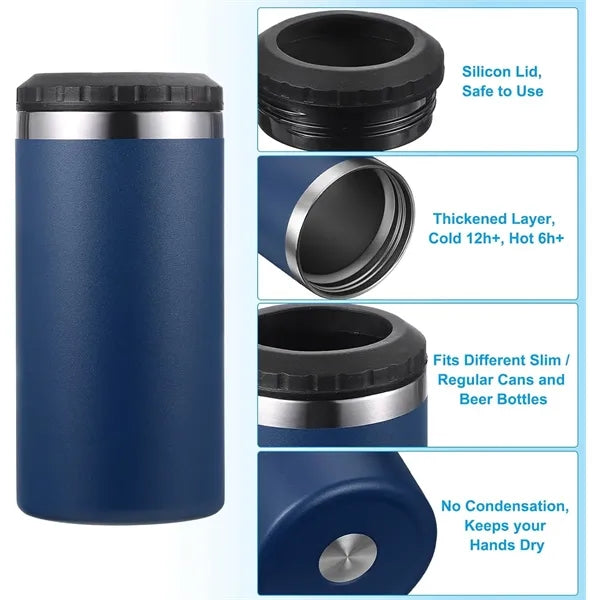 12 Oz Stainless Steel Insulated Slim Can Cooler