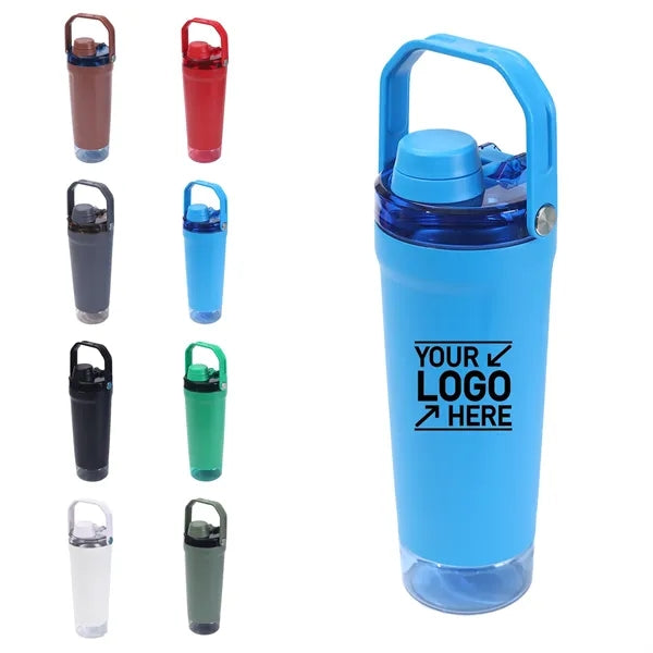 20 Oz Stainless Steel Shaker Bottle With Handle