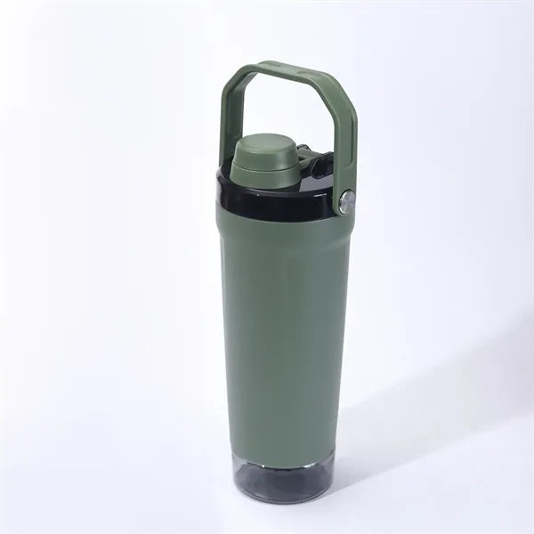 20 Oz Stainless Steel Shaker Bottle With Handle