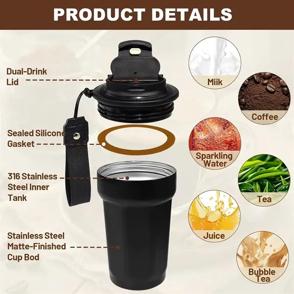 15 Oz 316 Stainless Steel Insulated Travel Coffee Mug
