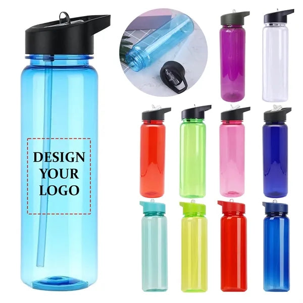24 Oz Water Bottle With Straw