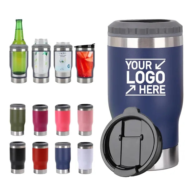 14 Oz All-in-One Insulated Can Cooler & Travel Tumbler