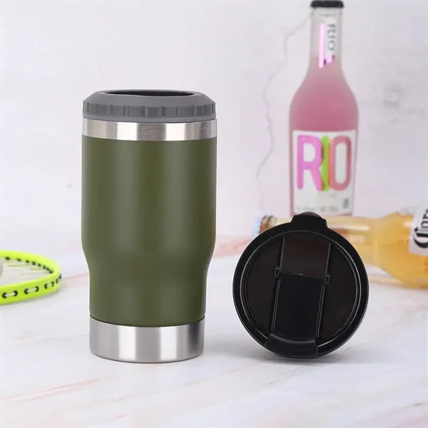 14 Oz All-in-One Insulated Can Cooler & Travel Tumbler