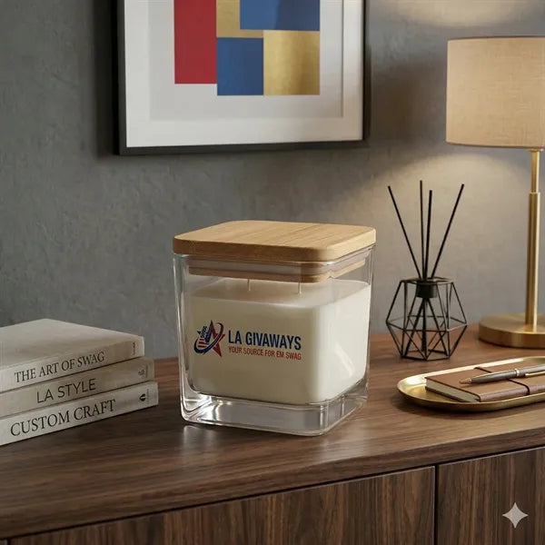 Mini Candle with Bamboo Lid