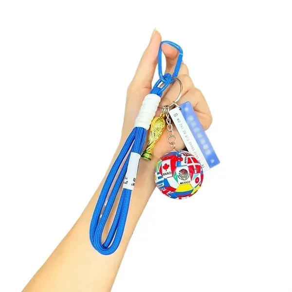 World Cup Keychain Set - Soccer Ball Trophy Backpack Charm