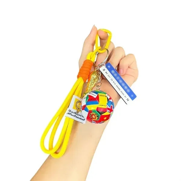 World Cup Keychain Set - Soccer Ball Trophy Backpack Charm