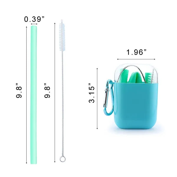 Foldable Silicone Travel Straws