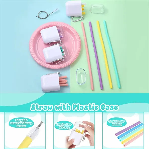 Foldable Silicone Travel Straws