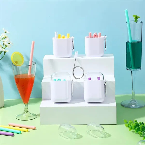 Foldable Silicone Travel Straws