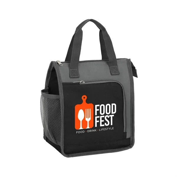 Two-Tone Polyester Insulated Lunch Cooler Bag