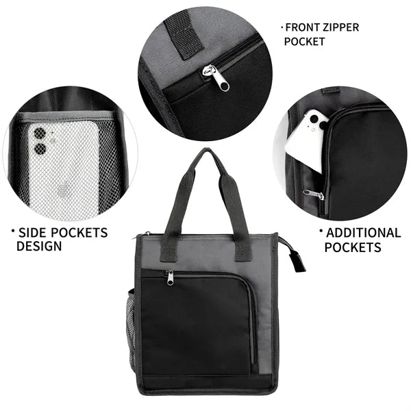 Two-Tone Polyester Insulated Lunch Cooler Bag