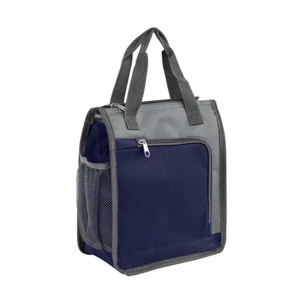 Two-Tone Polyester Insulated Lunch Cooler Bag
