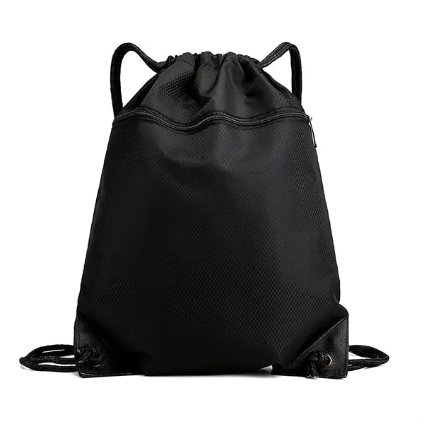 Waterproof Draw String Back Sack with Zip Pocket