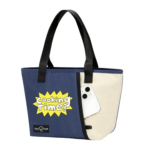 Chic Two-Tone Insulated Lunch Cooler Tote