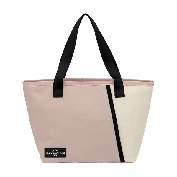Chic Two-Tone Insulated Lunch Cooler Tote