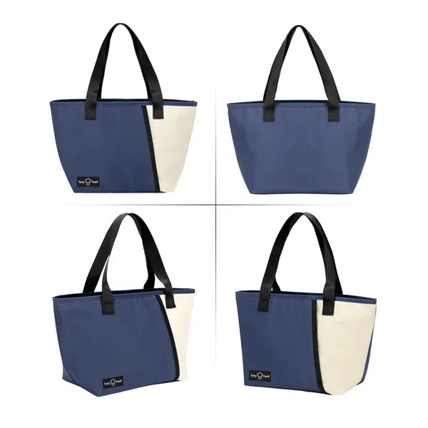 Chic Two-Tone Insulated Lunch Cooler Tote