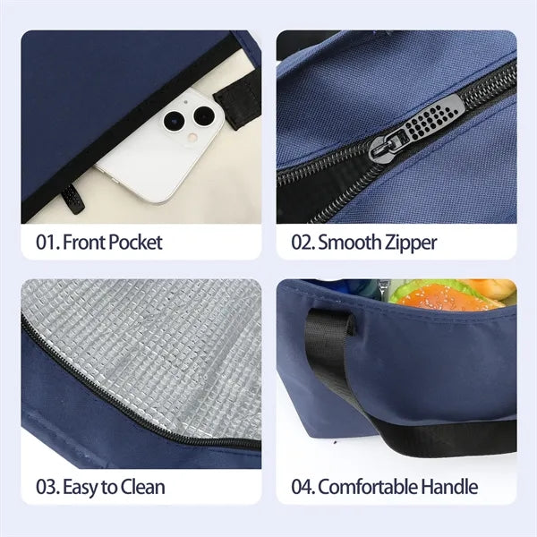 Chic Two-Tone Insulated Lunch Cooler Tote
