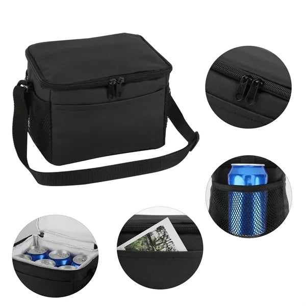 Oxford Insulated Cooler Bag with Side Mesh Pockets