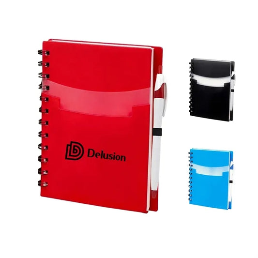 Tri-pocket Notebook with Pen - OCEAN