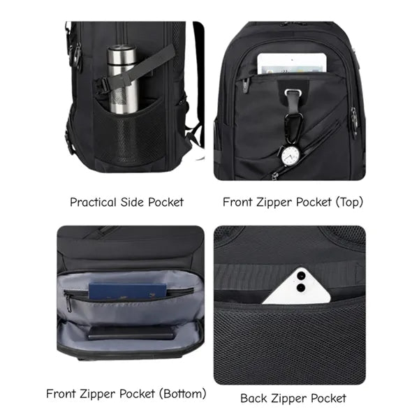 Expandable Large Travel Backpack with Shoe Compartment