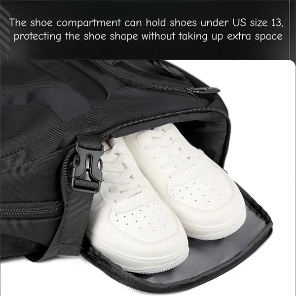 Expandable Large Travel Backpack with Shoe Compartment