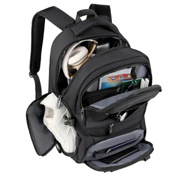 Expandable Large Travel Backpack with Shoe Compartment