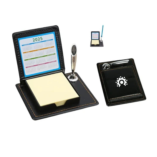 Note Pad in Leather Case with Pen Holder