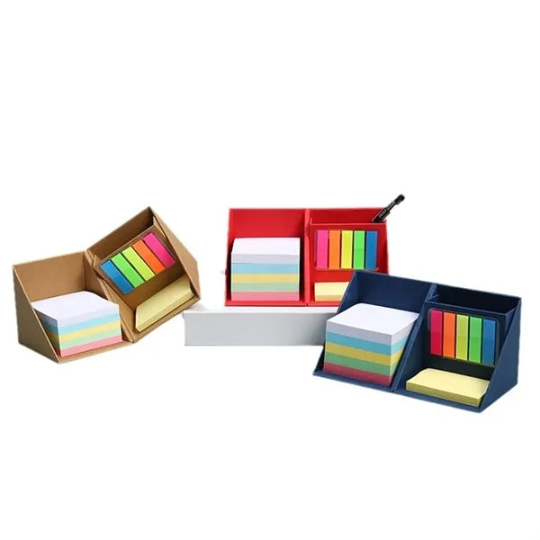 Desk Organizer Cube with Sticky Notes and Pen Holder Office