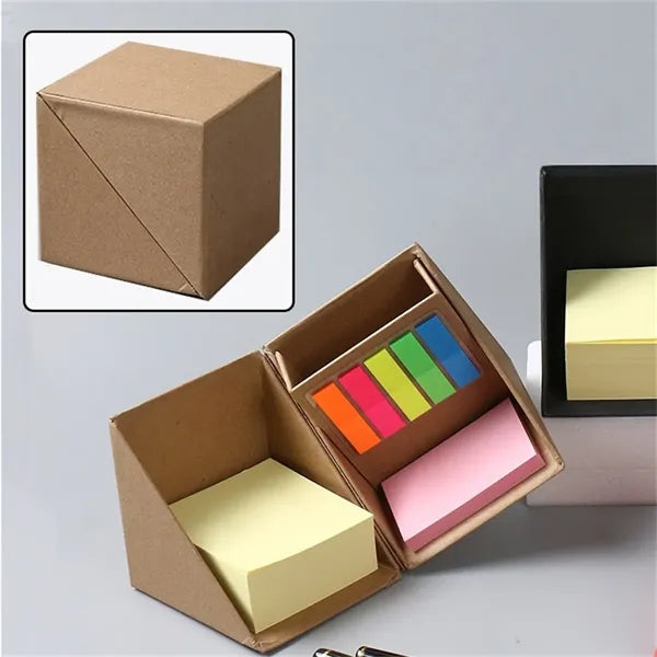 Desk Organizer Cube with Sticky Notes and Pen Holder Office