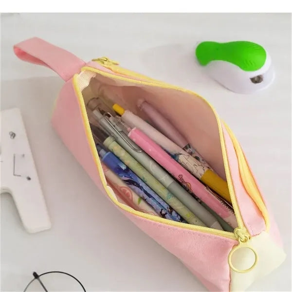 Pencil Case with Double Zippers for School