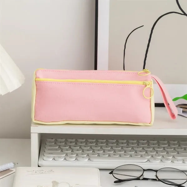 Pencil Case with Double Zippers for School