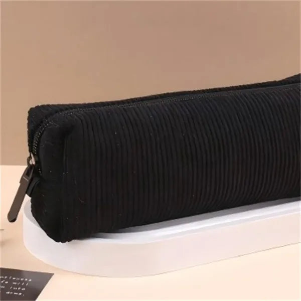 Corduroy Pencil Case with Soft Texture for School and Office