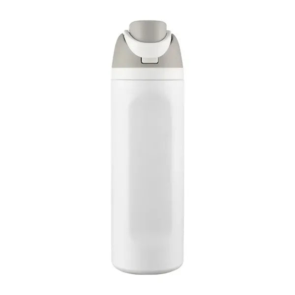 24 oz Push-Button Stainless Steel Bottle