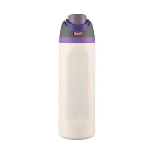 24 oz Push-Button Stainless Steel Bottle
