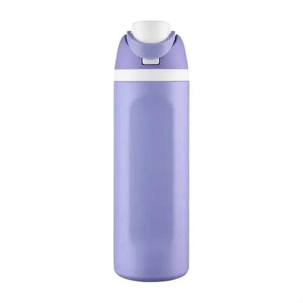 24 oz Push-Button Stainless Steel Bottle