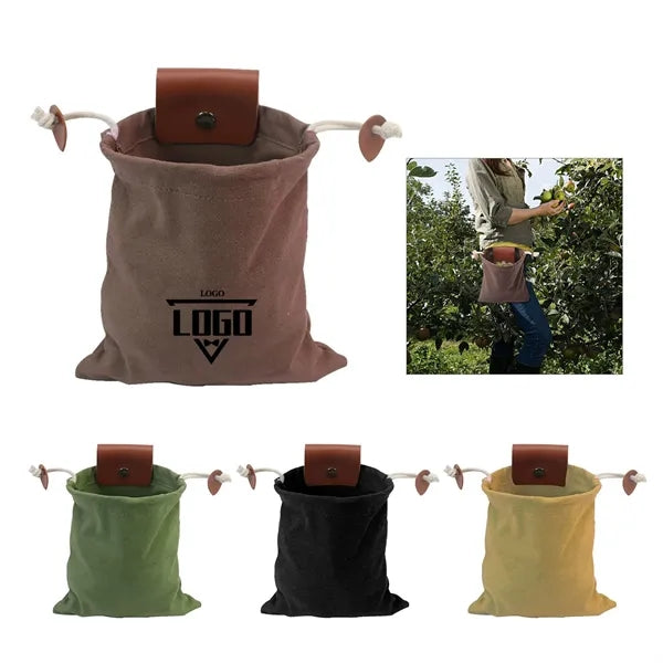 Foldable Leather Foraging Bag