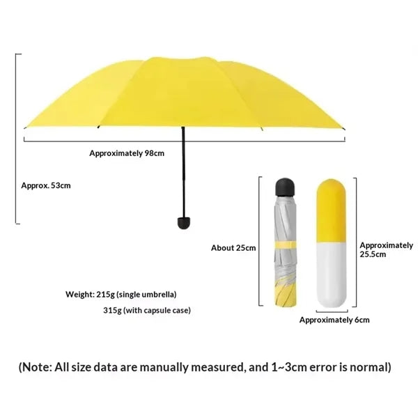 8-ribbed Large Tri-fold Wine Bottle Capsule Umbrella