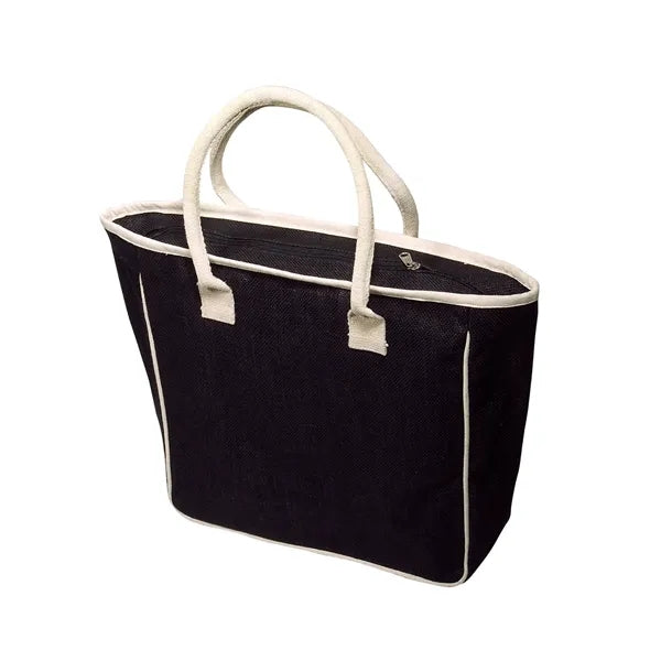 Seville Jute & Canvas Tote Bag